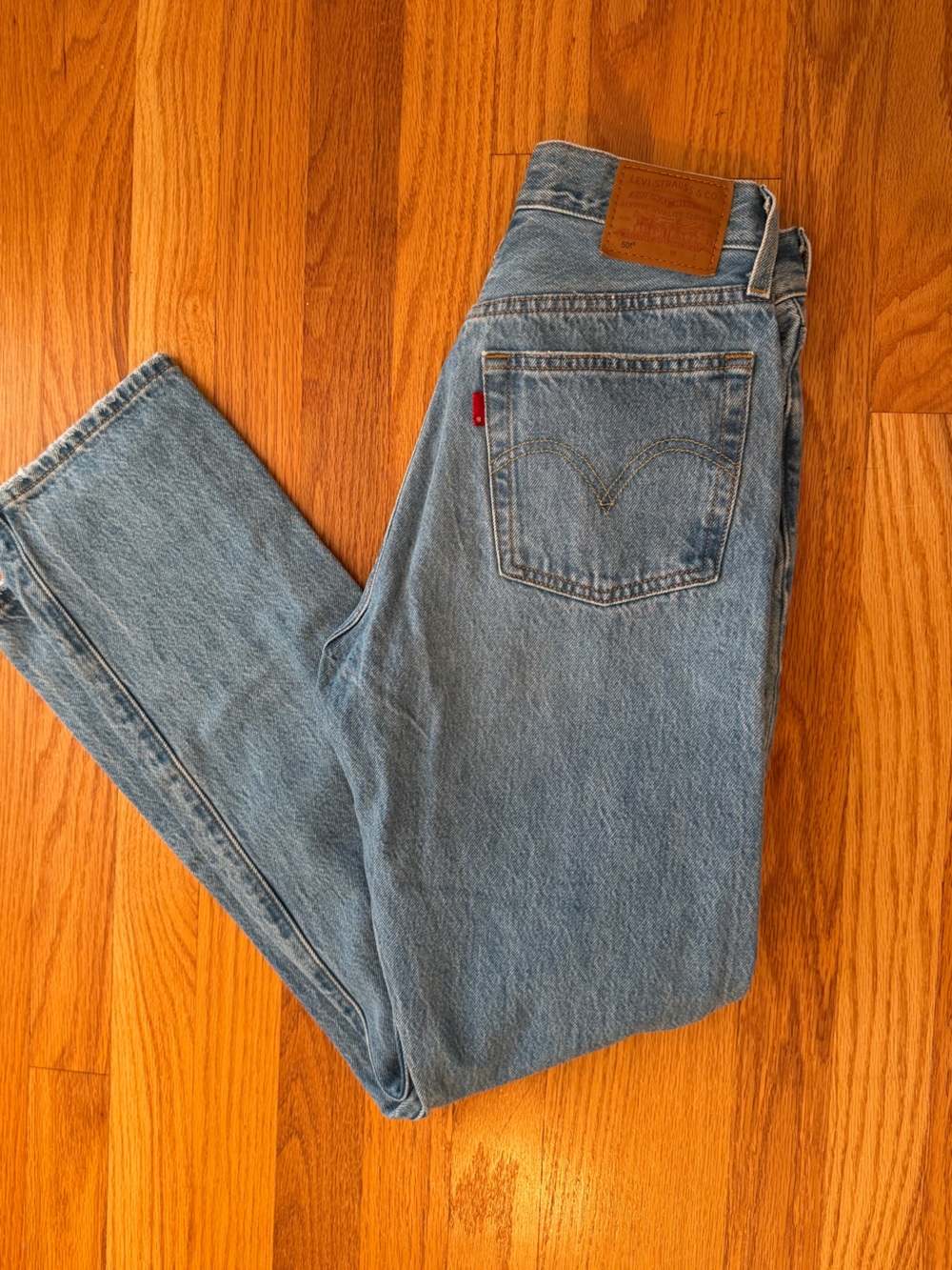 Levi's Light Blue Ripped Skinny Jeans
